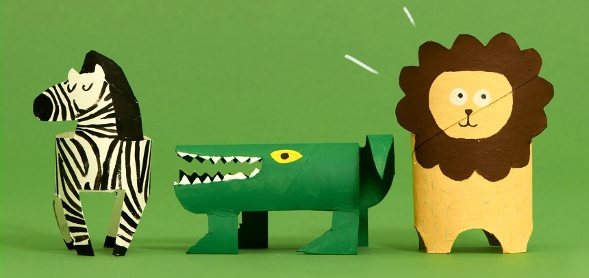 ۱۱ حیوان بامزه که می توانید با لوله دستمال کاغذی بسازید